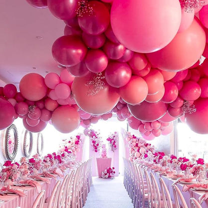 PartyWoo Hot Pink Balloons 101pcs Magenta Fuchsia Color 12 Inch | Balloons - Image 5