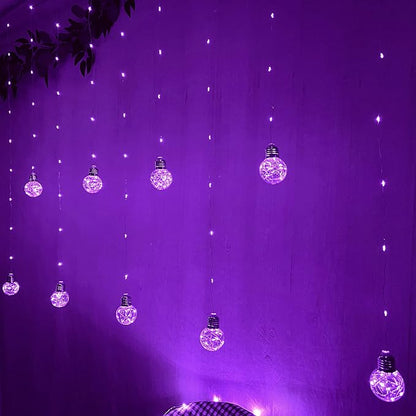 YOLIGHT Wishing Ball Curtain Lights 200 LED Window Curtain String Lights - Image 3