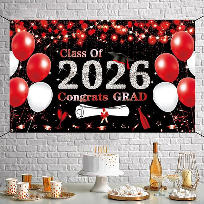 DARUNAXY Black Red Graduation Party Decorations - Image 6