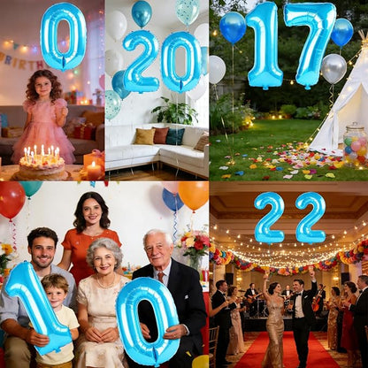 40 Inch Number 17 Balloons for 17th Birthday Party Decorations, 0-100 Jewelry - Image 7