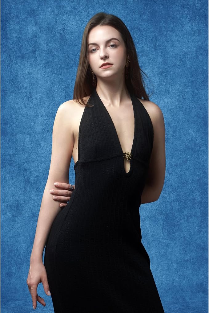 UrcTepics 8×16 ft Blue Fabric Photo Backdrops, Classic Abstract Texture Backdrop - Image 4