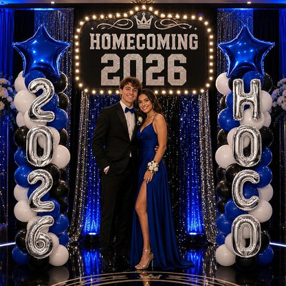 2 Sets Homecoming 2026 Balloon Column Stand Party Decorations Kits - Image 2