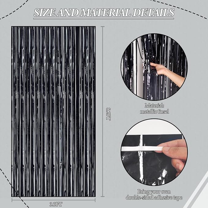 DECOCKRAT 3 Pack Foil Fringe Backdrop - Image 3