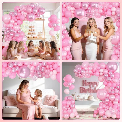 Amandir 153pcs Pastel Light Pink Balloon Garland Arch Kit Different Sizes | 18 - Image 5