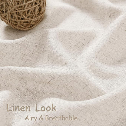 Beige Linen Curtain 96 inches Long - Image 5