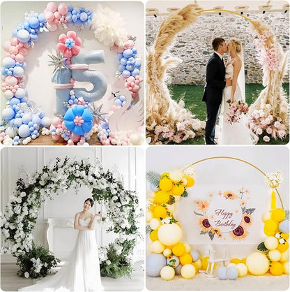 Round Backdrop Stand 8FT Gold Wedding Balloon Arch Stand - Image 6