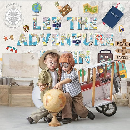 Colorful Let The Adventure Begin Backdrop Banner Photography Background - Image 4