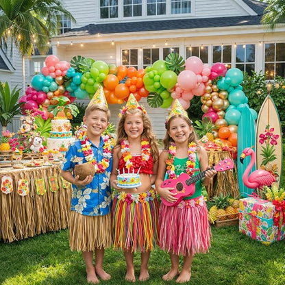 Flamingo Hawaiian Tropical Balloon Garland Arch Kit - Image 6