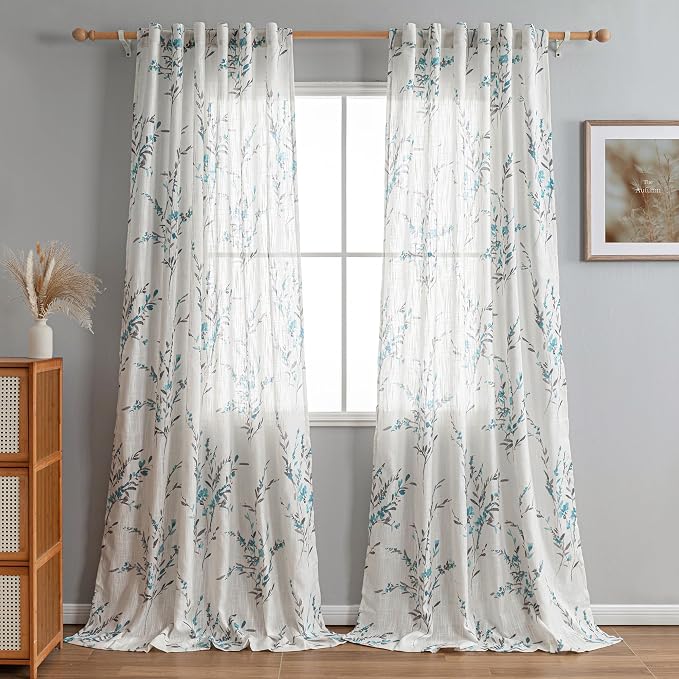 MYSKY HOME Sheer Curtains 95 inches Long - Image 2