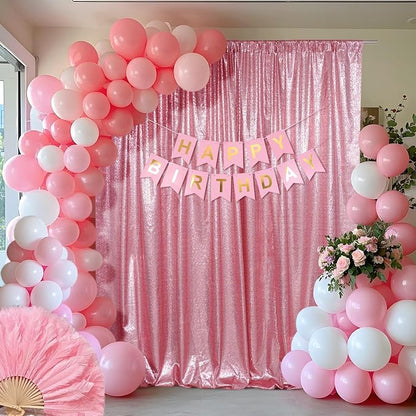 SquarePie 6x6ft Fuchsia Pink Sequin Backdrop, High Density Non-Transparent - Image 3