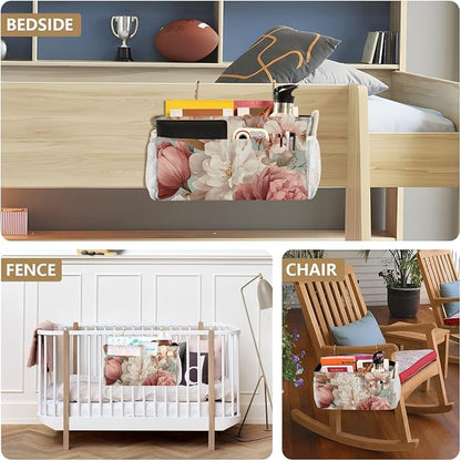 Bedside Caddy Metal Frame Hanging Organizer Bunk Bed Dorm Accessories Hook And - Image 8