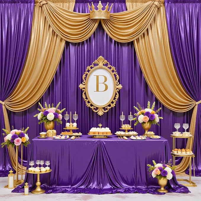 40ftx10ft Shimmer Purple Sequin Backdrop Curtain - Image 3