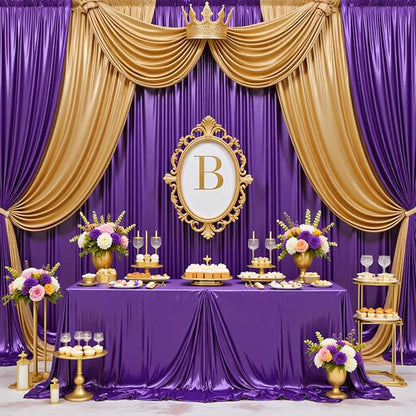 40ftx10ft Shimmer Purple Sequin Backdrop Curtain - Image 3