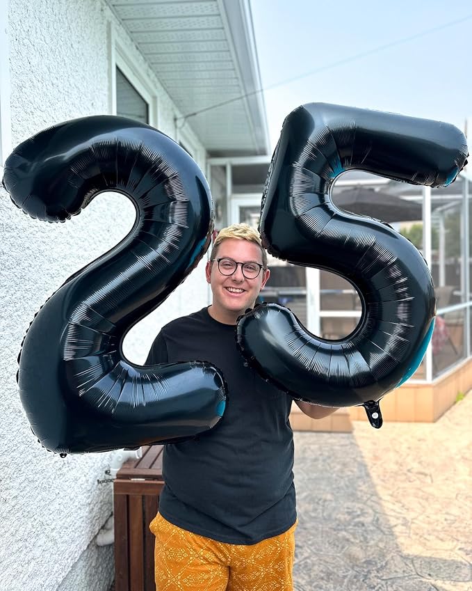 Black Number 2 Balloon 40 Inch, 2nd Birthday Party Decorations Men Women | Foil - Image 6