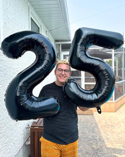 Black Number 0 Balloon 40 Inch, 0th Birthday Party Decorations Men Women | Foil - Image 8