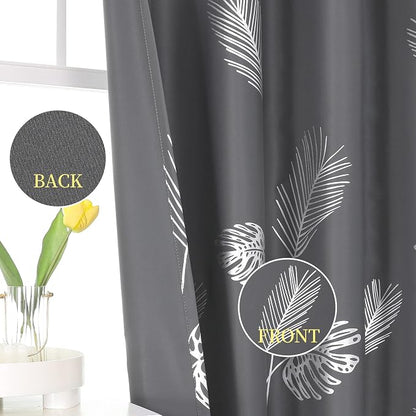 Dark Grey and Silver Blackout Curtains - Image 4