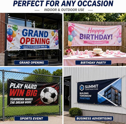 Custom Banner, 13oz Heavy Duty Personalized Banner, Full Color High Resolution - Image 2
