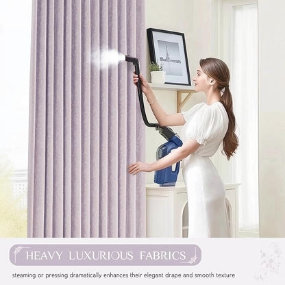 Beauoop Purple Floral Jacquard Blackout Curtains - Image 7