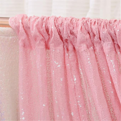 Eternal Beauty Pink 3mm Sequin Backdrop 10x10 Ft - Image 5