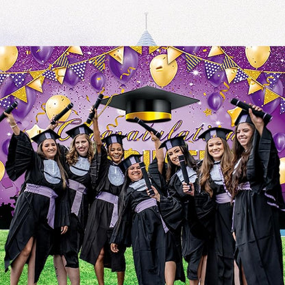 Large Grad Congratulations Banner Graduation Decorations Class of 2026 | 72x44 - Image 5