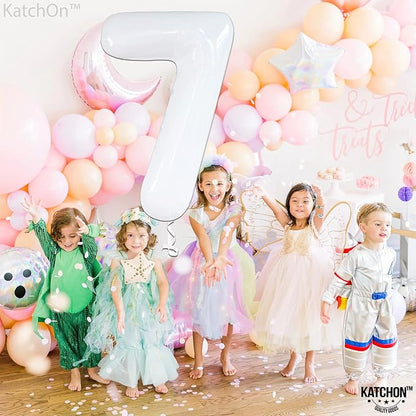 KatchOn White Number 7 Balloon 40 Inch | 7th Birthday Balloon - Image 3