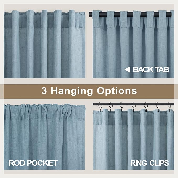 Light Blue Curtains 45 Inch Length - Image 5