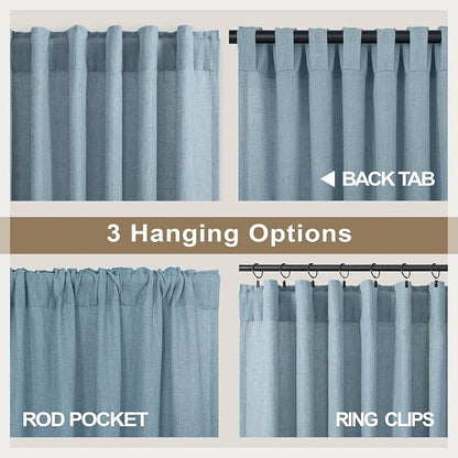 Light Blue Curtains 45 Inch Length - Image 5