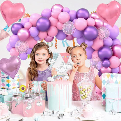 Pink Purple Balloon Garland Arch Kit - Image 8