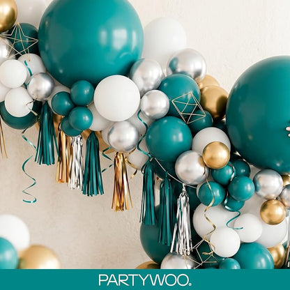 PartyWoo Slate Blue Balloons 140pcs Dusty Blue Boho Neutral Color | 18 12 10 5 - Image 8