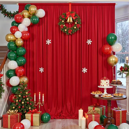 50×14ft Wrinkle Free Red Backdrop Curtain - Image 6