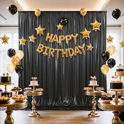 20x10FT Black Sequin Backdrop Curtain - Image 3