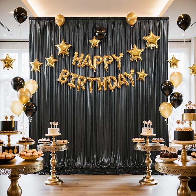 10x10FT Black Sequin Backdrop Curtain - Image 3