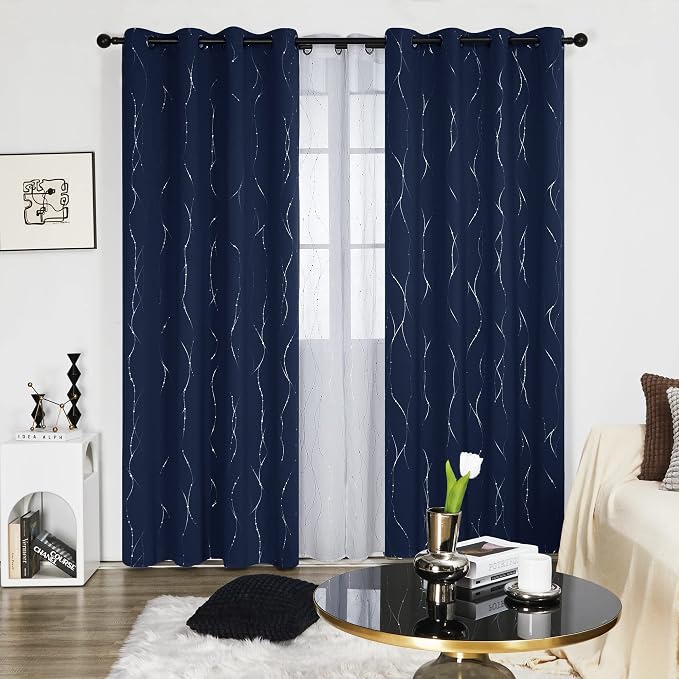 Deconovo Living Room Curtains 84 Inches Long, Thermal Insulated, Room Darkening - Image 5