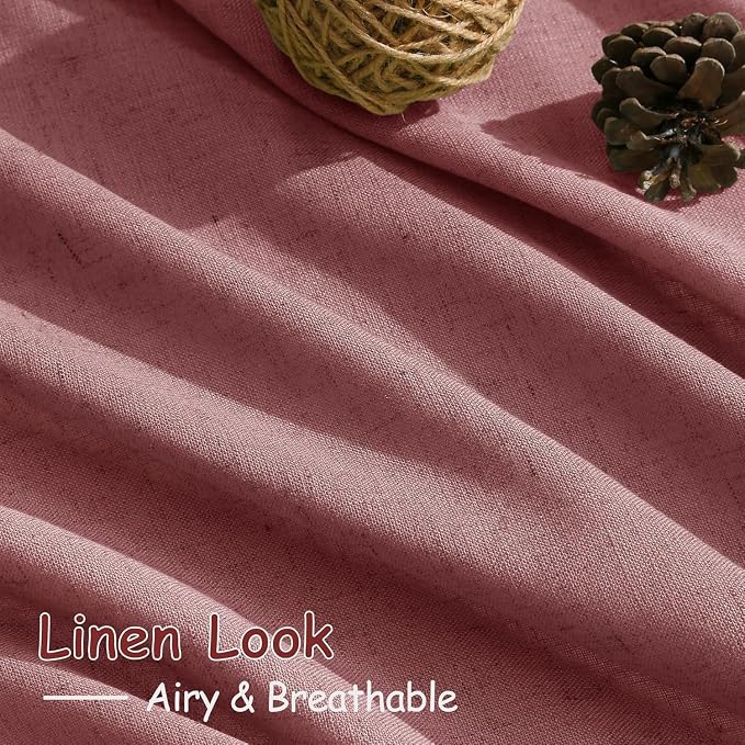Canyon Rose Linen 112 Inch Curtains - Image 4