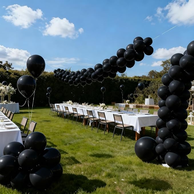 160pcs Black Balloons 12 Inch Matte Latex Balloons - Image 7