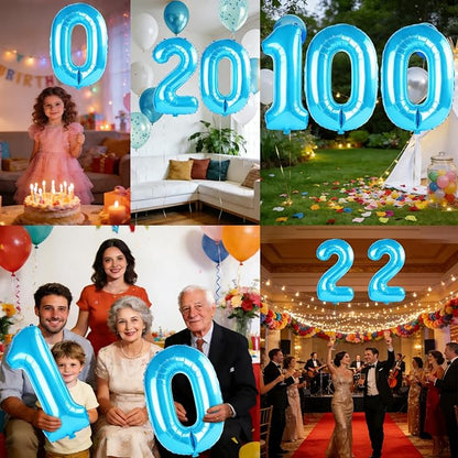 40 Inch Number 100 Balloons for 100th Birthday Party Decorations, 0-100 Jewelry - Image 7