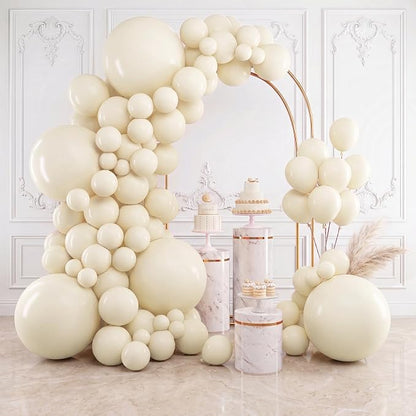 RUBFAC White Cream Balloons Arch Ivory White Wedding Balloon 154pcs | Beige by RUBFAC