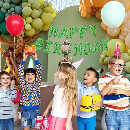 Green Pixel Miner Theme Happy Birthday Balloons Banner 16 Inch Letters - Image 7