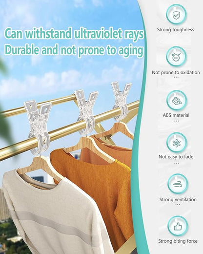 Esvara Clear Plastic Clips, 20 Pack 3.5 Inch Transparent Spring Clips - Image 5