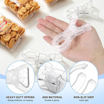 20 Pack Balloon Arch Clips, 3.5'' Clear Plastic Spring Clamps | Heavy Duty Clips - Image 3