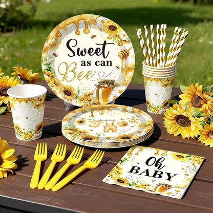 Cocomigo 257Pcs Bee Baby Shower Decorations, All-in-One Set - Image 5