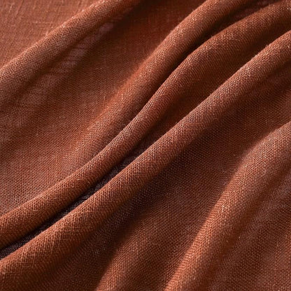 MIULEE Burnt Orange Fall Linen Curtains 42x84 Inch 2 Panels - Image 4
