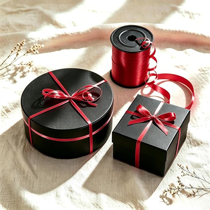 Premium Red Curling Ribbon, 1/5" Wide x 500 Yards Red Ribbon - Image 4
