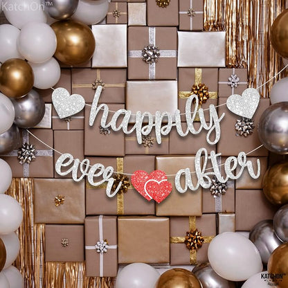 KatchOn, 10 Feet Silver Happily Ever After Banner - Image 8