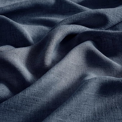 MIULEE Navy Blue Linen Curtains 52x63 Inch 2 Panels - Image 4