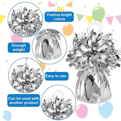 Frcctre 24 Pack Balloon Weights Metallic Silver Anchors Balloon Holder Foil - Image 3