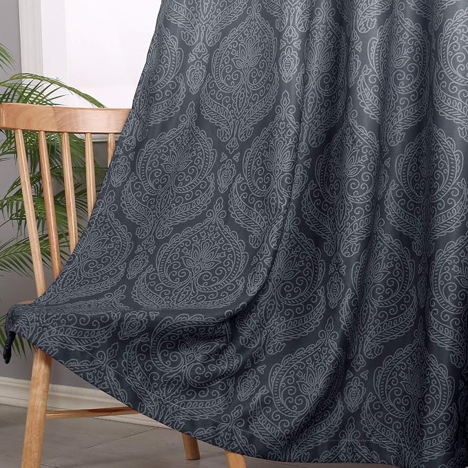 DWCN Grey Ombre Blackout Curtains - Image 4