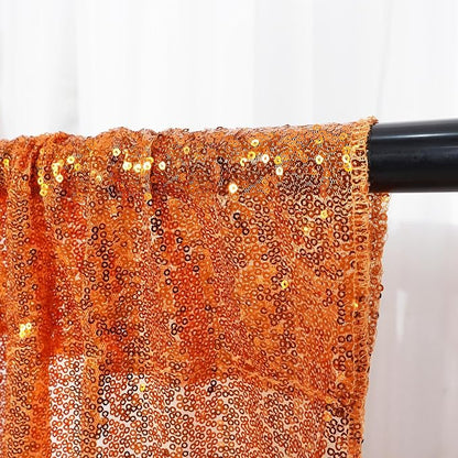 Eternal Beauty Orange 3mm Sequin Backdrop 8x10 Ft - Image 6