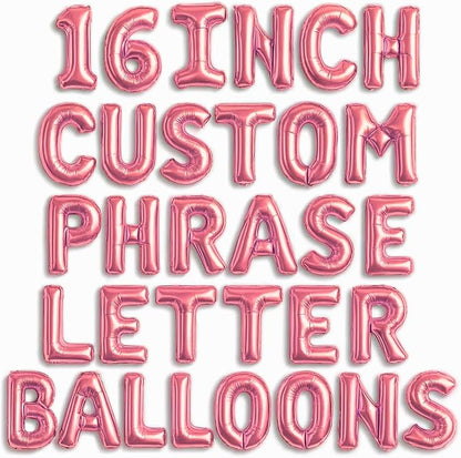 Rose Gold Letter Balloons by GalaSupplies