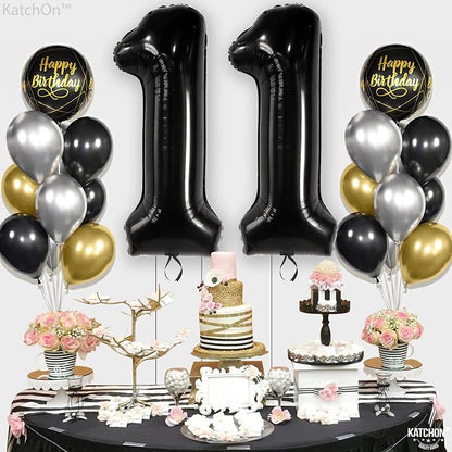 KatchOn, Giant Black Number 11 Balloon - Image 4